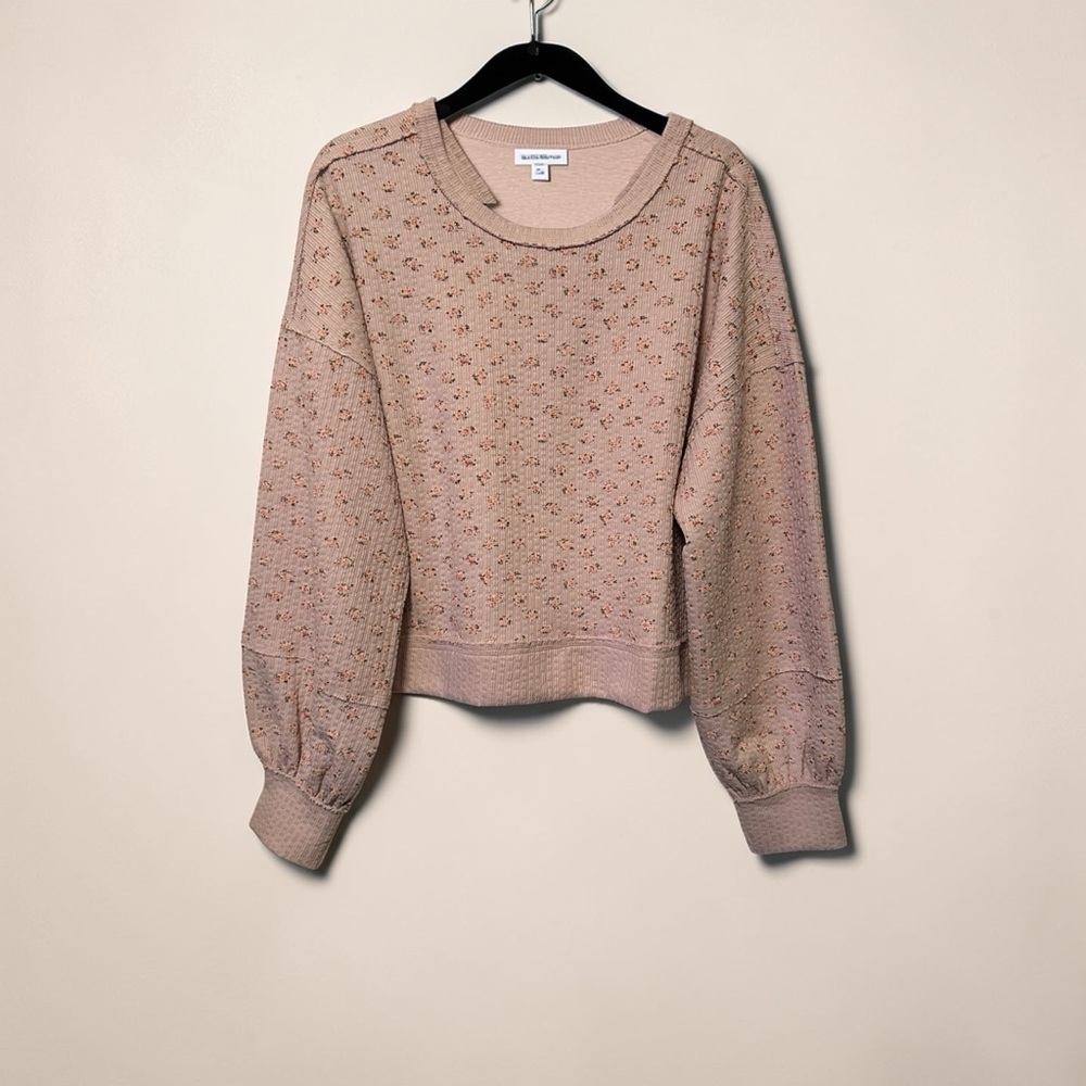 Pink Floral Sweater